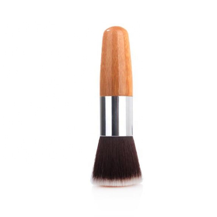 Private Label Bamboo Large Flat Top Blush Kabuki Contouring Brush